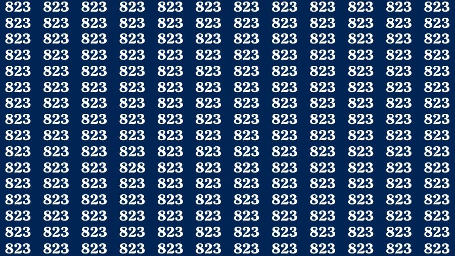 Optical Illusion Brain Challenge: If you have Hawk Eyes Find the Number 828 among 823 in 15 Secs