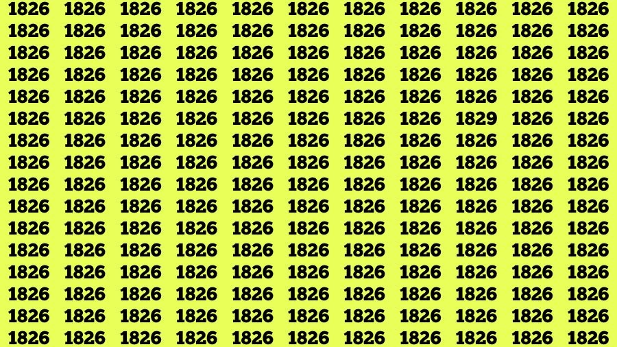 Optical Illusion Brain Challenge: If you have Hawk Eyes Find the Number 1829 in 15 Secs