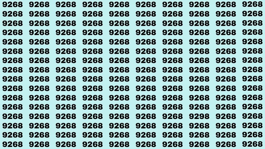 Optical Illusion Brain Test: If you have Sharp Eyes Find the number 9298 in 20 Secs