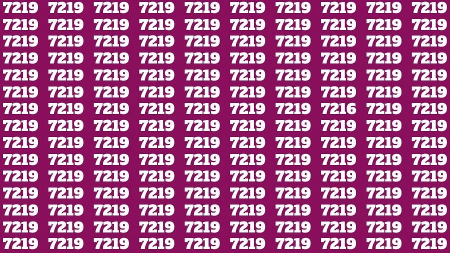 Optical Illusion Brain Challenge: If you have Hawk Eyes Find the Number 7216 in 15 Secs