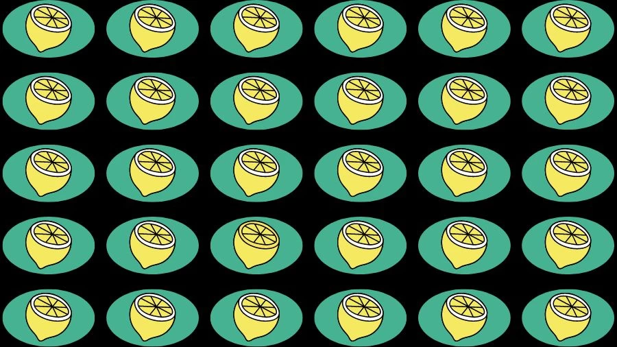 Optical Illusion Challenge: If you have Eagle Eyes find the Odd Lemon in 15 Seconds