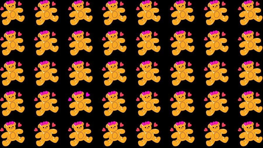 Optical Illusion Brain Test: If you have Eagle Eyes find the Odd Teddy in 8 Seconds