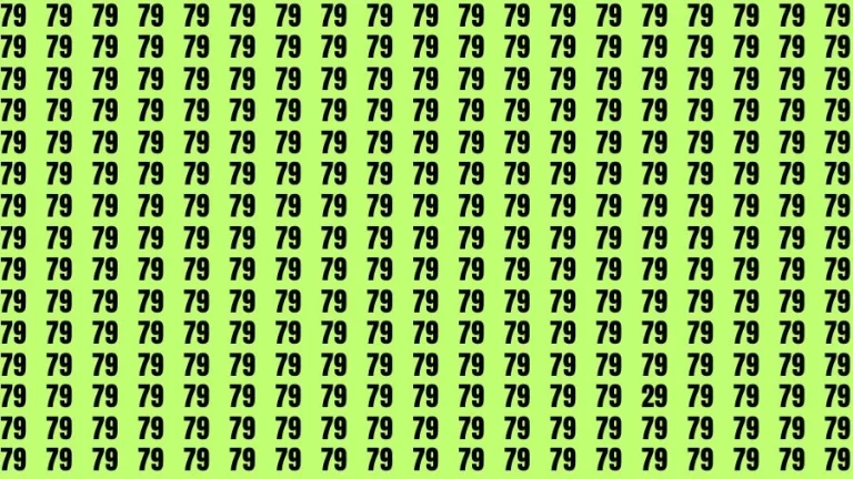 Observation Brain Challenge: If you have Sharp Eyes Find the Number 29 among 79 in 15 Secs