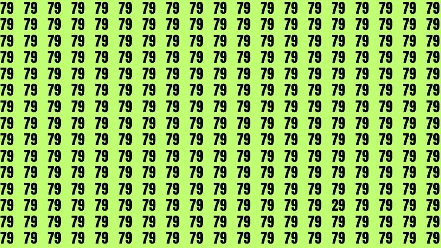 Observation Brain Challenge: If you have Sharp Eyes Find the Number 29 among 79 in 15 Secs