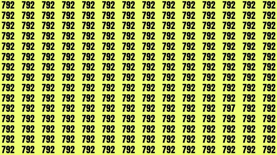 Observation Skill Test: If you have Sharp Eyes Find the Number 797 in 15 Secs