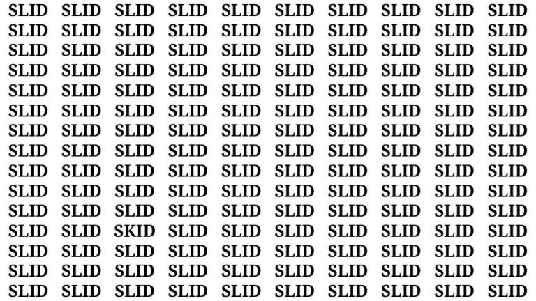 Optical Illusion Brain Test: If you have Sharp Eyes Find the Word Skid in 15 Secs