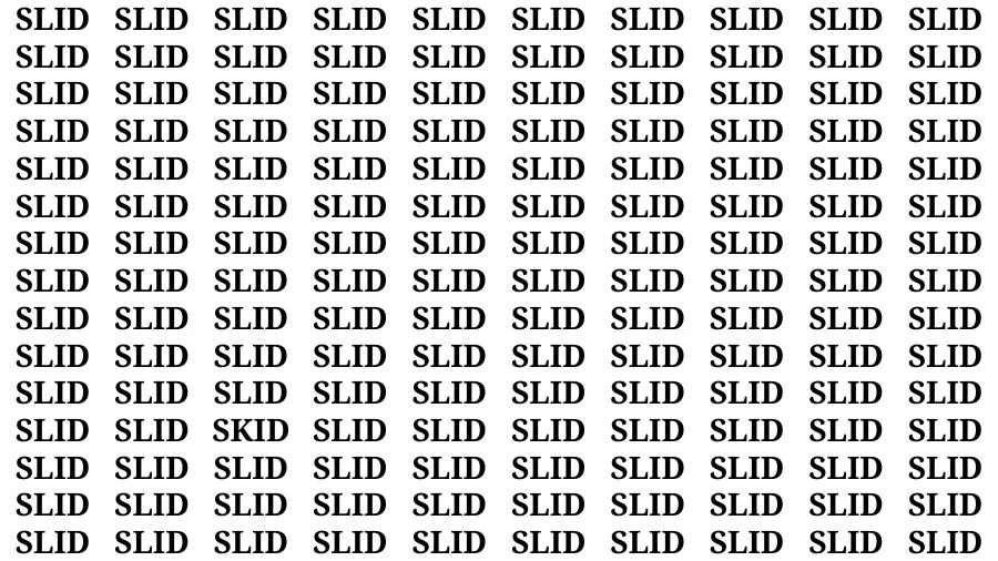 Optical Illusion Brain Test: If you have Sharp Eyes Find the Word Skid in 15 Secs