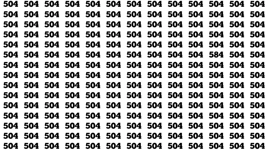 Optical Illusion Brain Test: If you have Sharp Eyes Find the Number 584 in 20 Secs