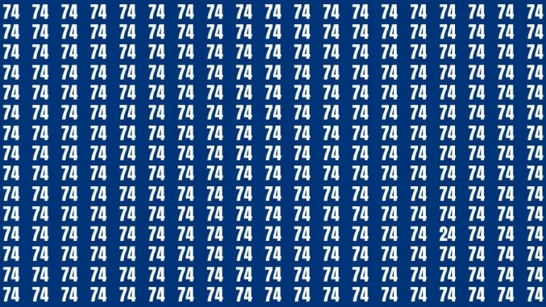 Observation Skill Test: If you have Sharp Eyes Find the Number 24 among 74 in 15 Secs