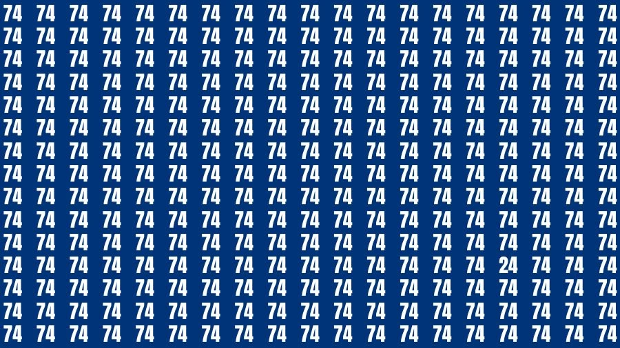 Observation Skill Test: If you have Sharp Eyes Find the Number 24 among 74 in 15 Secs