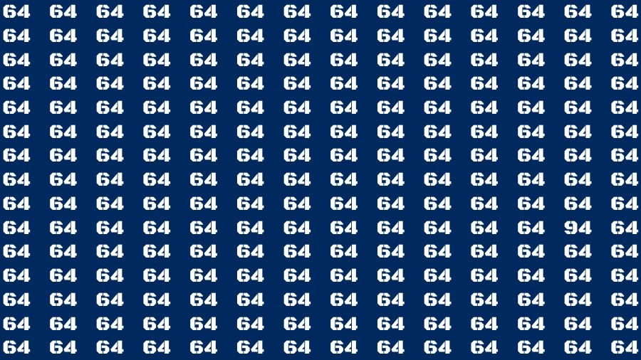 Observation Find it Out: If you have 50/50 Vision Find the number 94 in 18 Secs