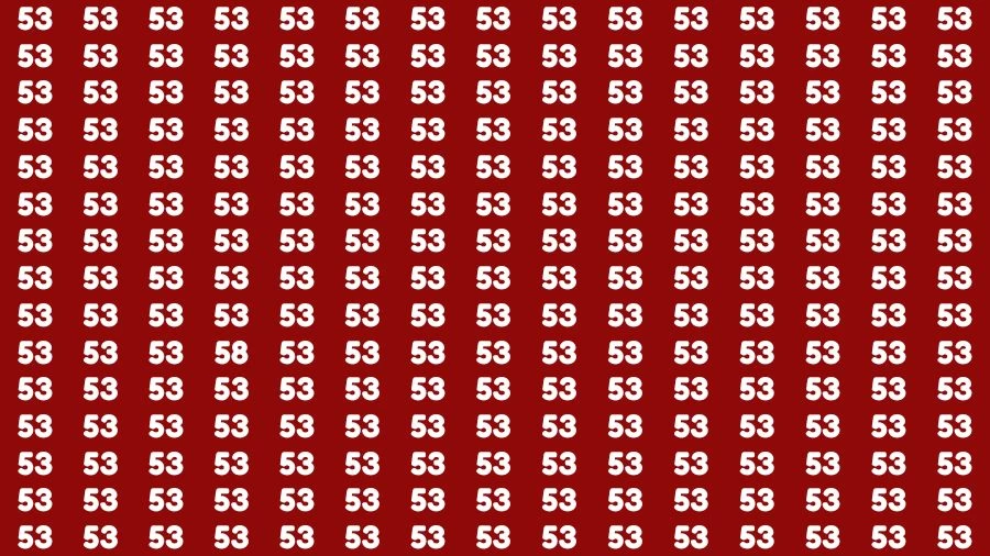 Optical Illusion Brain Test: If you have Sharp Eyes Find the number 58 in 20 Secs