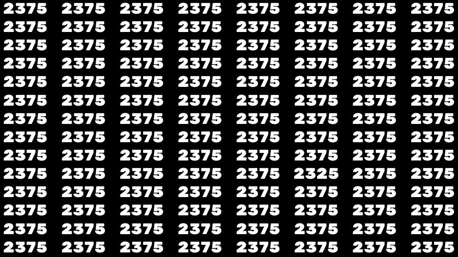 Optical Illusion Brain Test: If you have Sharp Eyes Find the Number 2325 in 20 Secs