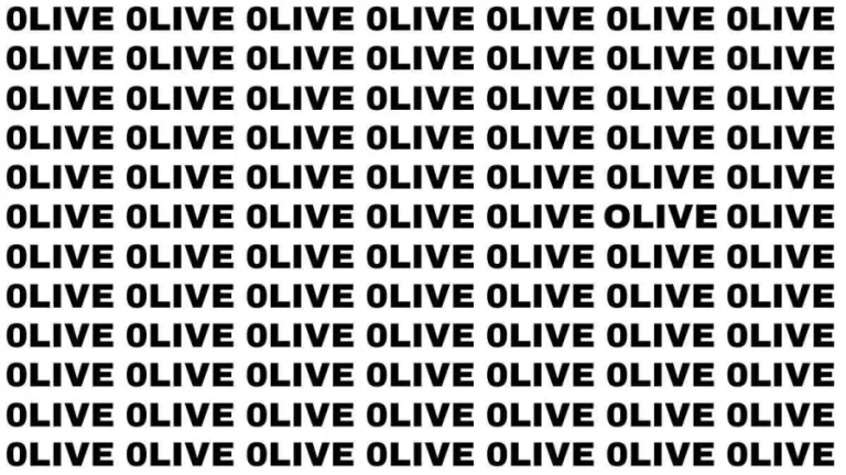 Visual Test: If you have Hawk Eyes Find the word Olive in 12 Secs