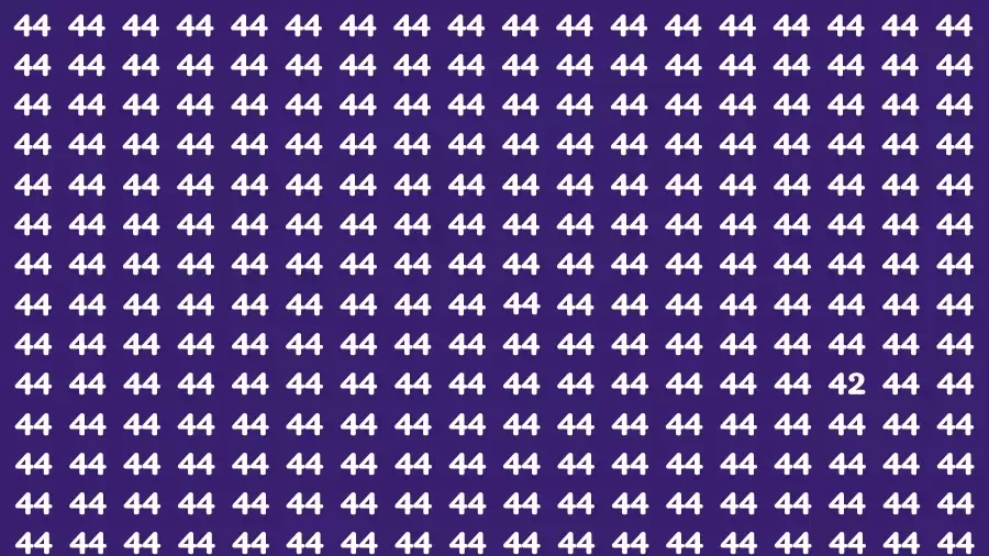 Observation Visual Test: If you have Hawk Eyes Find the Number 42 in 12 Secs