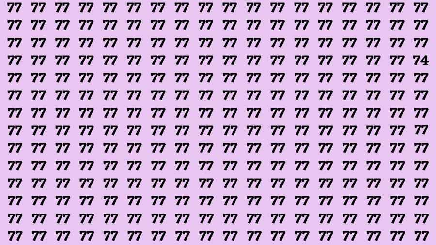 Test Visual Acuity: If you have Eagle Eyes Find the Number 74 in 12 Secs