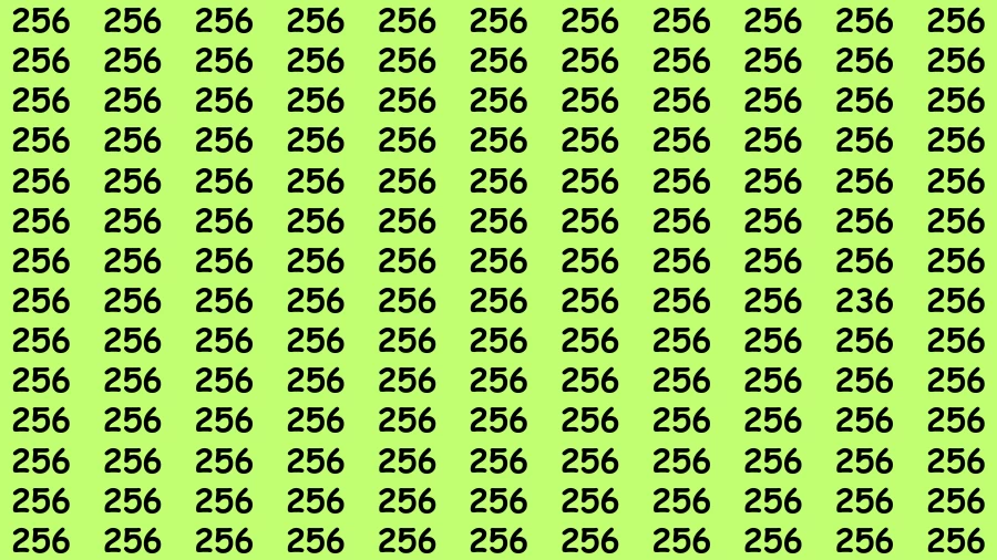 Observation Brain Challenge: If you have Eagle Eyes Find the number 236 in 12 Secs