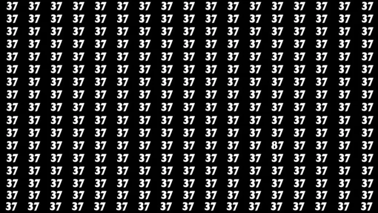 Optical Illusion Brain Challenge: If you have Hawk Eyes Find the Number 87 in 15 Secs