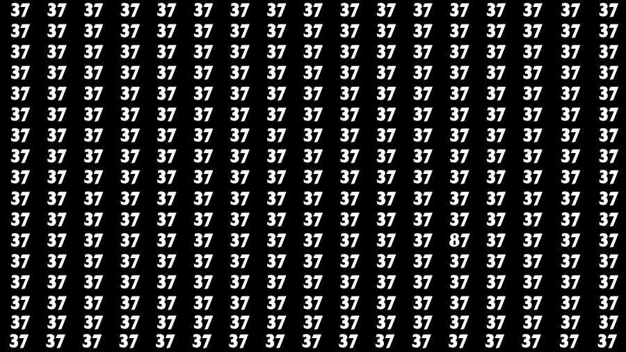 Optical Illusion Brain Challenge: If you have Hawk Eyes Find the Number 87 in 15 Secs