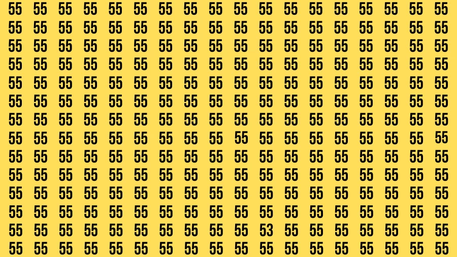 Test Visual Acuity: If you have Eagle Eyes Find the number 53 among 55 in 12 Secs