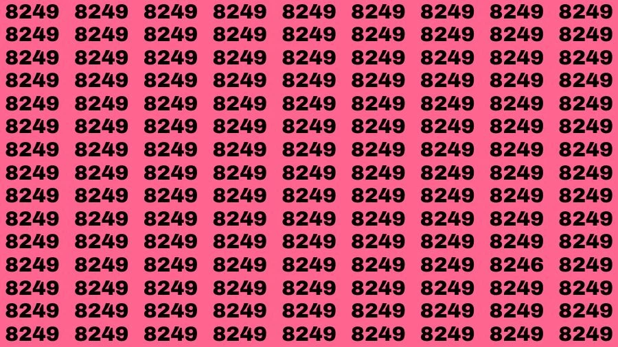 Optical Illusion Brain Challenge: If you have Hawk Eyes Find the Number 8246 among 8249 in 15 Secs