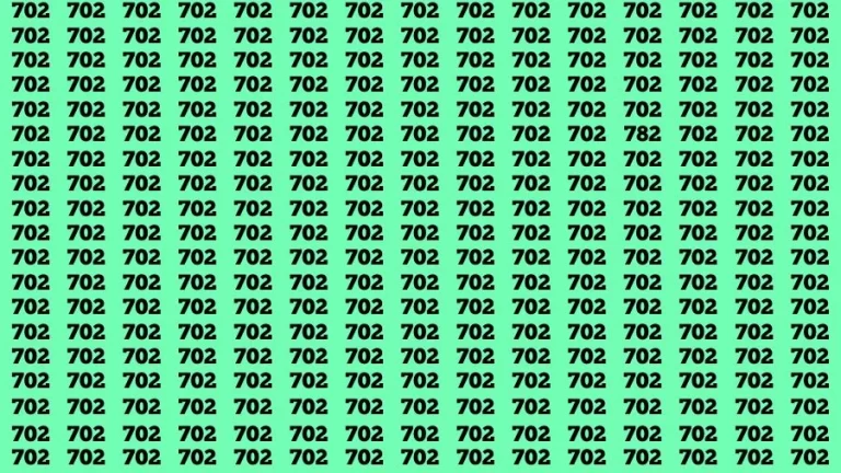 Optical Illusion Brain Test: If you have Sharp Eyes Find the Number 782 in 20 Secs