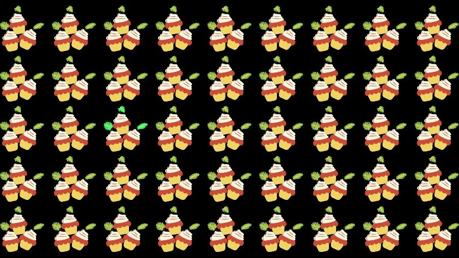 Optical Illusion Brain Test: If you have Eagle Eyes find the Odd Cupcake in 15 Seconds