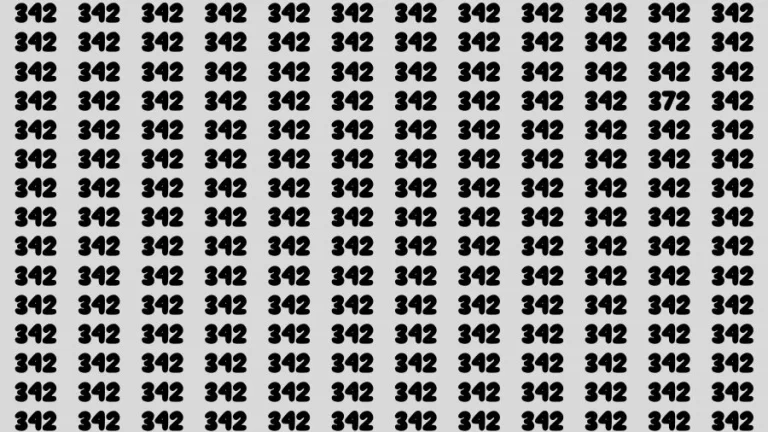 Optical Illusion Brain Test: If you have Sharp Eyes Find the Number 372 in 20 Secs