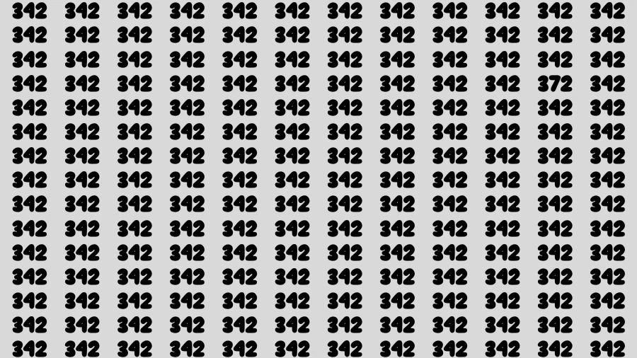 Optical Illusion Brain Test: If you have Sharp Eyes Find the Number 372 in 20 Secs