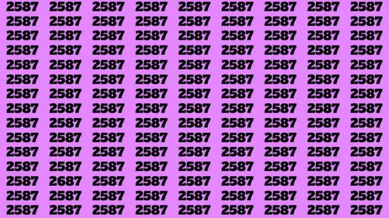 Optical Illusion Brain Challenge: If you have 50/50 Vision Find the number 2687in 12 Secs