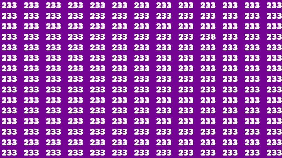 Optical Illusion Brain Challenge: If you have Hawk Eyes Find the Number 238 in 15 Secs