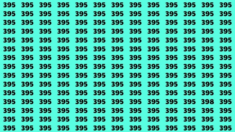 Optical Illusion Eye Test: If you have Sharp Eyes Find the Number 398 in 20 Secs