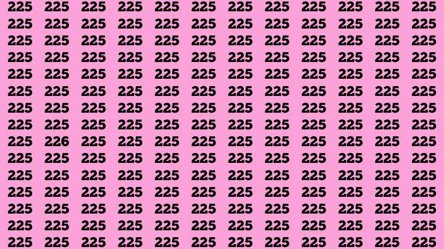 Optical Illusion Brain Challenge: If you have 50/50 Vision Find the number 226 in 12 Secs