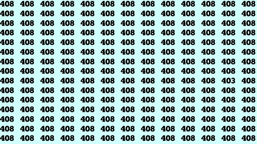 Optical Illusion Brain Challenge: If you have Hawk Eyes Find the Number 403 in 15 Secs