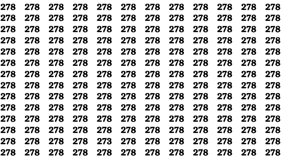 Observation Find it Out: If you have Sharp Eyes Find the number 273 in 20 Secs