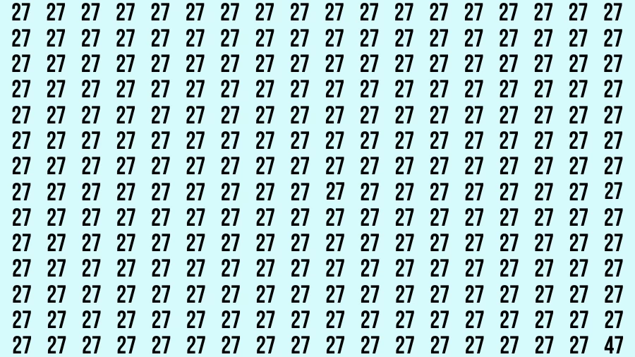 Observation Brain Challenge: If you have Hawk Eyes Find the Number 47 in 15 Secs