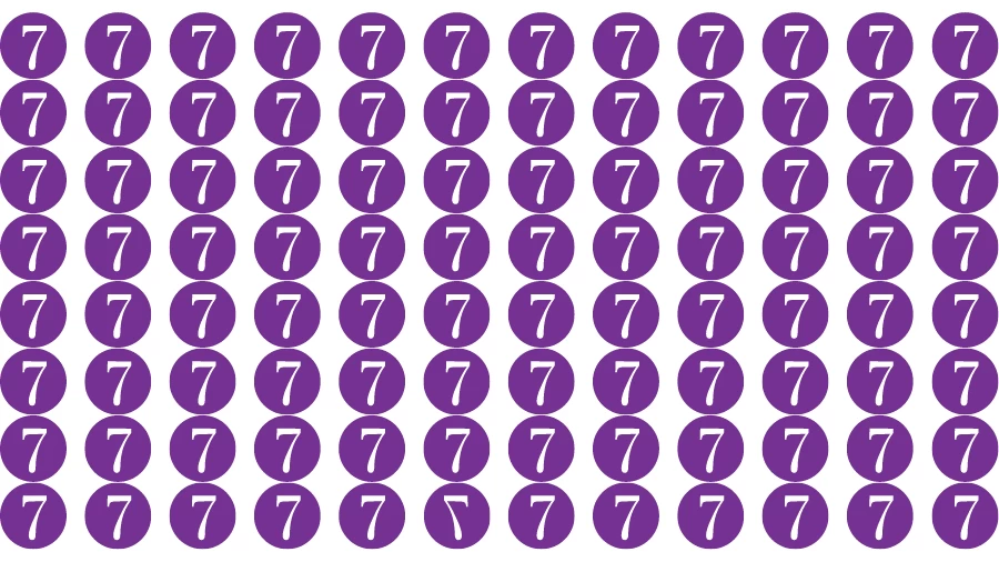 Test Visual Acuity: If you have Eagle Eyes Find the Inverted 7 in 12 Secs