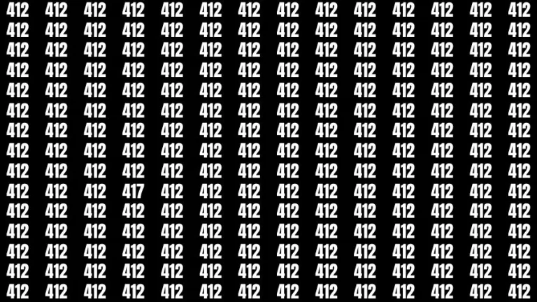 Optical Illusion Brain Test: If you have Eagle Eyes Find the number 417 in 15 Secs