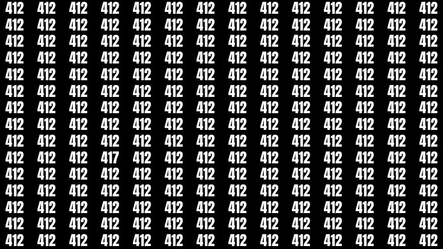 Optical Illusion Brain Test: If you have Eagle Eyes Find the number 417 in 15 Secs