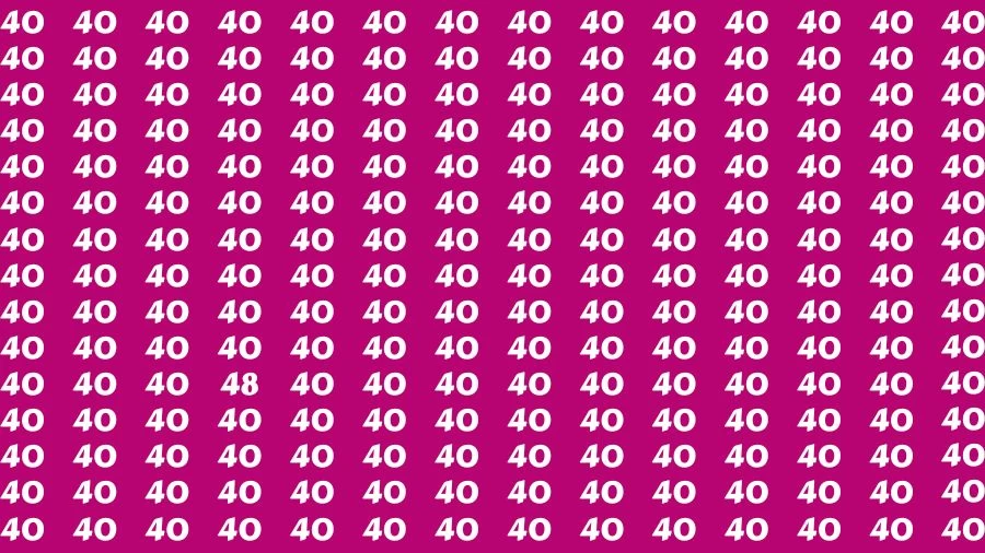 Optical Illusion Brain Challenge: If you have Hawk Eyes Find the Number 48 in 15 Secs