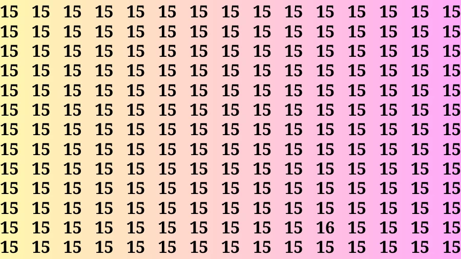 Test Visual Acuity: If you have Eagle Eyes Find the number 16 in 12 Secs