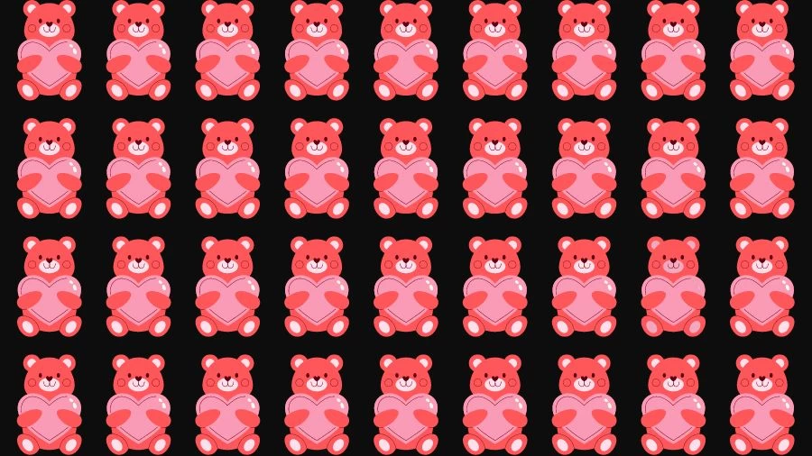 Optical Illusion Challenge: If you have Eagle Eyes find the Odd Teddy in 15 Seconds