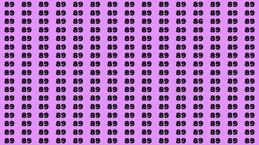 Optical Illusion Visual Test: If you have Eagle Eyes Find the Number 86 among 89 in 15 Secs