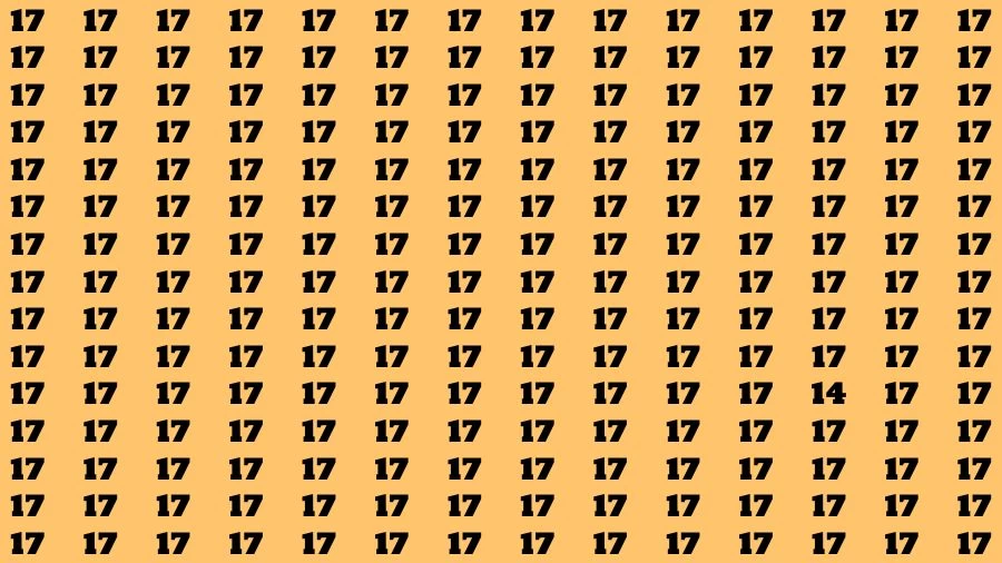 Optical Illusion Brain Challenge: If you have 50/50 Vision Find the number 14 in 12 Secs