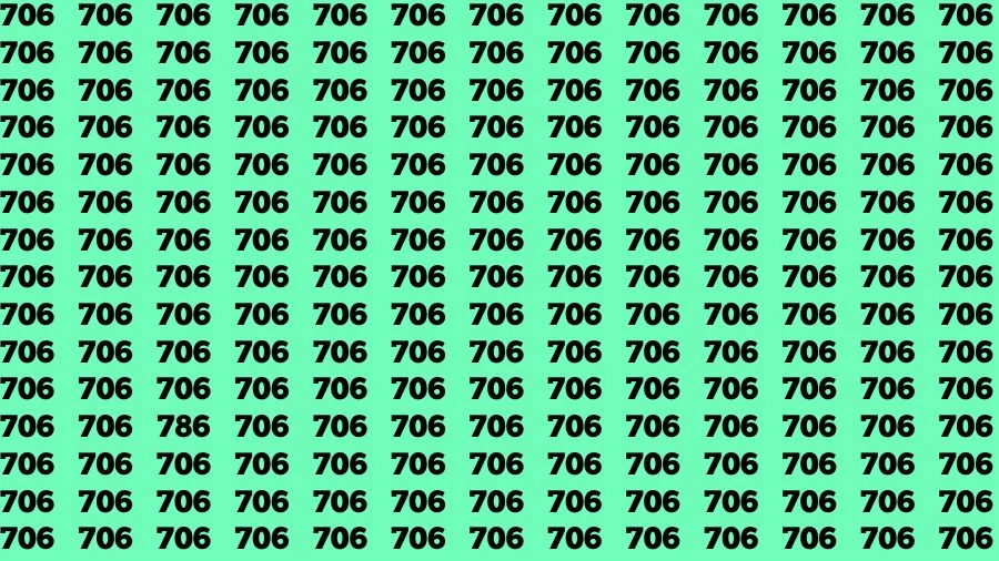 Optical Illusion Brain Challenge: If you have Hawk Eyes Find the Number 786 in 15 Secs