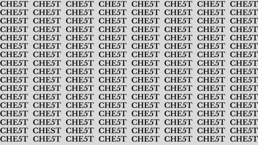 Test Visual Acuity: If you have Eagle Eyes Find the Word Chest in 12 Secs