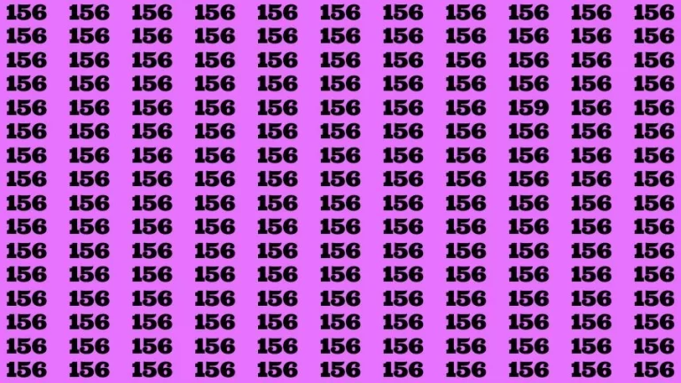 Optical Illusion Brain Test: If you have Eagle Eyes Find the Number 159 among 156 in 15 Secs