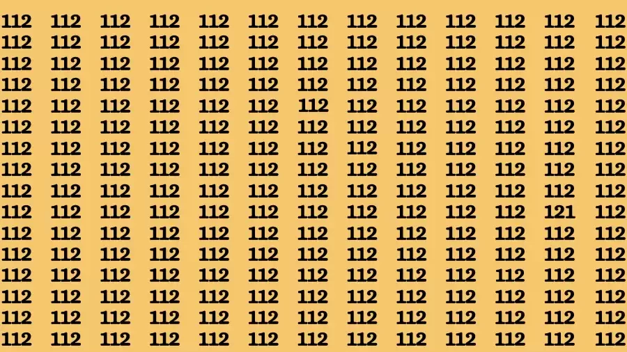 Observation Brain Challenge: If you have Hawk Eyes Find the Number 121 in 15 Secs