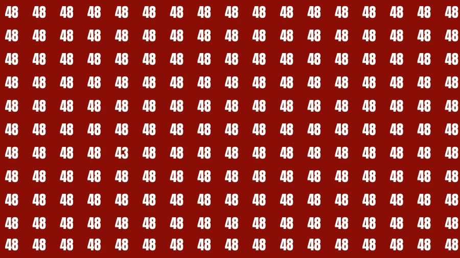 Optical Illusion Brain Challenge: If you have Hawk Eyes Find the Number 43 in 15 Secs