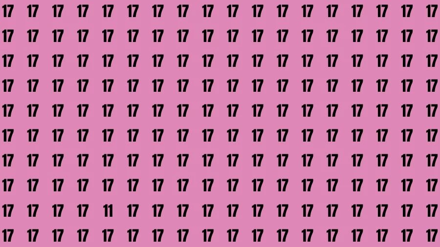 Optical Illusion Brain Test: If you have Eagle Eyes Find the number 11 in 15 Secs